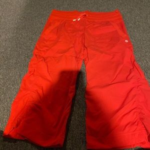 COPY - Lululemon Red Ribbed Leggings